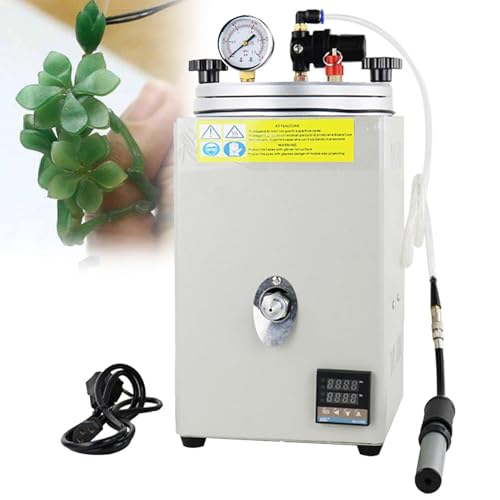 XCSCUK Schmuck-Injektionswachsmaschine, Wachsgießmaschine, mit Manometer/Pumpengriff, einstellbare Temperatur 0–100 °C von XCSCUK