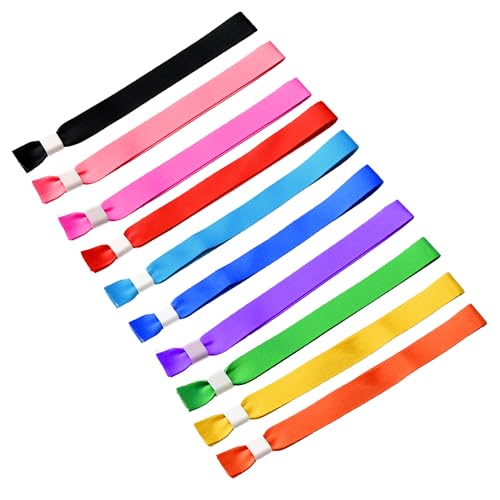 XCSJ 30 Stück 10 Farben Stoff Armbänder, Verstellbare Stoff Einlassbändchen, Event Armbänder mit Kunststoffverschlüssen, Eintrittsbänder Einlassbänder für Events, Partys, Konzerte XCSJ 30 Stück 10 Farben Stoff Armbänder, Verstellbare Stoff Einlassbändchen, Event Armbänder mit Kunststoffverschlüssen, Eintrittsbänder Einlassbänder für Events, Partys, Konzerte von XCSJ