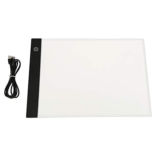 LED Leuchtplatte Light Pad, Zeichnung mit USB Kabel Einstellbare Helligkeit für Diamond Painting, Artcraft, Zeichnen, Tattoo, Zeichnen (A4) von XDAILUYYDS