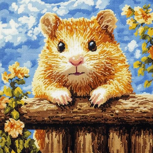 XDEGHUANGSS Knüpfkissen Zum Selber Knüpfen Set,DIY Kissenbezug Knüpfen Kissenhülle Sofa Kissenbezug, Knüpfkissen Set für Kinder Erwachsene,43x43cm,Süßer Hamster XDEGHUANGSS Knüpfkissen Zum Selber Knüpfen Set,DIY Kissenbezug Knüpfen Kissenhülle Sofa Kissenbezug, Knüpfkissen Set für Kinder Erwachsene,43x43cm,Süßer Hamster von XDEGHUANGSS