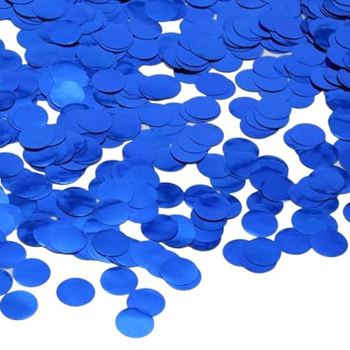 50g Runde Konfetti Blau Konfetti 15mm Tisch Papier Glitzer Konfetti Pailletten Tischkonfetti für Party Hochzeit Dekoration ﻿ (Blau) von XDGBGFN