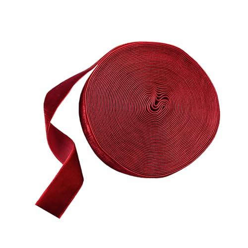 Geschenkband Samtband 10m×2.5cm Schleifenband Geschenkverpackungsband Verpackungszubehör für Geschenk, Blumenstrauß, Weihnachtsdekoration, Hochzeit (Rot) von XDGBGFN