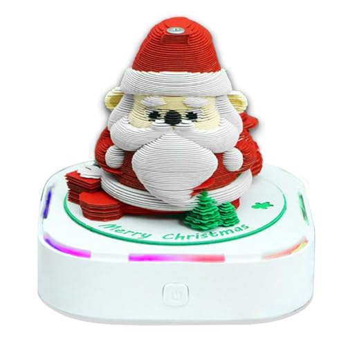 3d Santa Claus Memo Pad Papier Carving Notizen 2025 Kalender Licht Reißen-weg Papier Geburtstag Memo Geschenk Pad Kinder Q5t5 Notizblock led Wit von XDGJTBFMY