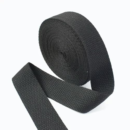 Baumwoll-Gurtband, 4 m, 1,3 mm dick, 20–50 mm, für Rucksäcke, Kleidung, Gürtel, DIY, Nähen, Dekoration, Zubehör von XDMING