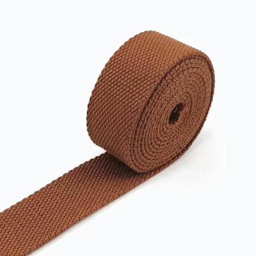 Gurtband aus Polyester-Baumwoll-Leinen, 5 m, 20/25/32/38/50 mm, 2 mm dick, für Rucksack, Gürtel, Kleidung, gewebtes Band von XDMING