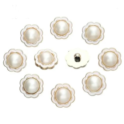 XDNHD 10 Stück 18 ~ 25 mm handgefertigte Ornamente Nähen Perlenknöpfe DIY Handarbeit Kleidung Knöpfe Hemd Knöpfe Nähzubehör von XDNHD