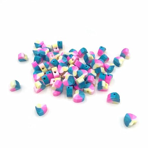 XDNHD 100/200/200 Stück 10 mm Frucht-Polymer-Ton-Perlen, bunte lose Bastelperlen für Schmuckherstellung, DIY-Armbänder, Ohrring-Design von XDNHD