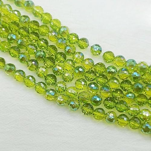 XDNHD Galvanisierte Glasperlen, Fußball-Stil, transparent, facettiert, 6–10 mm, 700–980 Stück, für DIY-Schmuckherstellung, Bastelprojekte von XDNHD