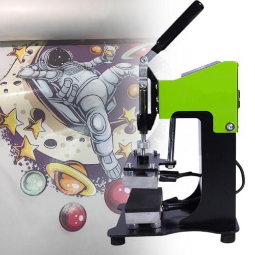 XEEAOFE Mini-HeißPress-Stanzmaschine, 3 X 5 Zoll, Doppelte Heizplatte, Mit LCD-Temperaturregelung, Tragbarer HeißPresser FüR Lederblumenpflanzen,220V-Green von XEEAOFE