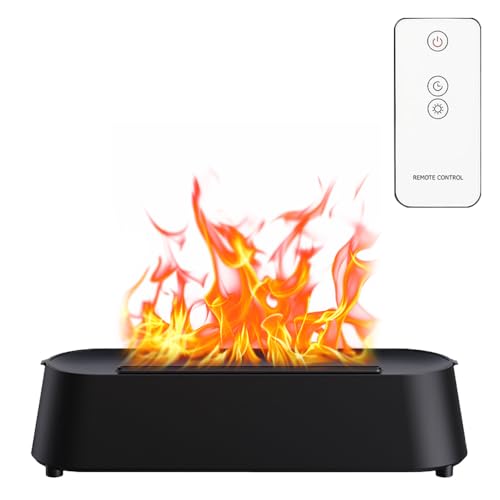 Flammen Aroma Diffuser, Flame Diffuser Luftbefeuchter, Upgrade 7-Farben-Licht Diffuser Ätherische Öle, Diffuser Humidifier Lufterfrischer Wohnung für Duftöl und Aromaöle, Zuhause Büro, Raumduft Yoga von XEERUN