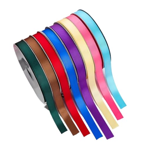 Band, 90 m Länge, Satinband, Geschenkband for Verpacken von Geschenken, 20 mm breites Polyester-Drahtband for Verpacken von Geschenken, Blumenstraußverpackungen, Dekoration, Basteln(Black) von XEIJAYI