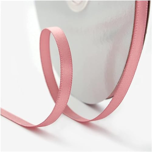 Satinband, 6 mm x 90 m, mehrfarbig, Haarband, Blumenstrauß, Krawatte, Geschenkband for Floristen, Blumen, Kunst und Handwerk, Verpacken (4 Stück)(Dark Pink) von XEIJAYI