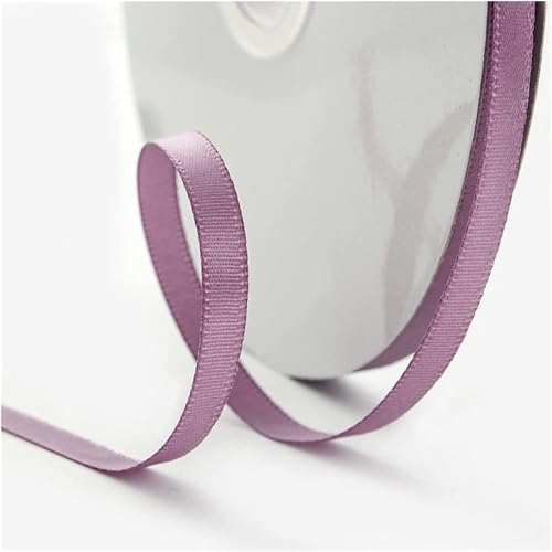 Satinband, 6 mm x 90 m, mehrfarbig, Haarband, Blumenstrauß, Krawatte, Geschenkband for Floristen, Blumen, Kunst und Handwerk, Verpacken (4 Stück)(Gray Purple) von XEIJAYI