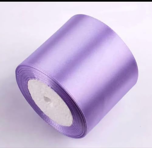 Satinband, 75 mm breit, Satinbandrolle, 22 m Länge, Geschenkband, Bastelband, Schleifen for Geschenkverpackung, Haarschleife, Trimmen, Nähen und andere Bastelprojekte, 1 Rolle(Deep Purple) von XEIJAYI