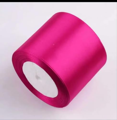 Satinband, 75 mm breit, Satinbandrolle, 22 m Länge, Geschenkband, Bastelband, Schleifen for Geschenkverpackung, Haarschleife, Trimmen, Nähen und andere Bastelprojekte, 1 Rolle(Rose Red) von XEIJAYI