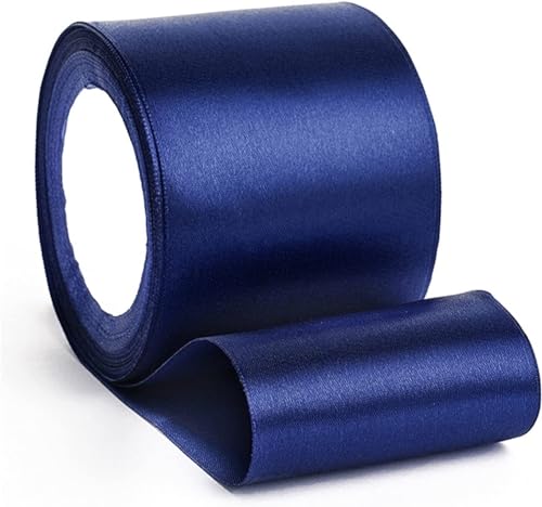 Satinband, 75 mm breit, Satinbandrolle, 22 m Länge, Geschenkband, Bastelband, Schleifen for Geschenkverpackung, Haarschleife, Trimmen, Nähen und andere Bastelprojekte, 1 Rolle(Royal Blue) von XEIJAYI