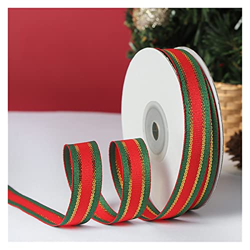 Satinband, Weihnachtssatinband for Geschenkverpackungen, 10/15/20/25 mm, 22 m Länge, Geschenkband, Weihnachtsgeschenkverpackung, Dekorationsband(1.5cm) von XEIJAYI