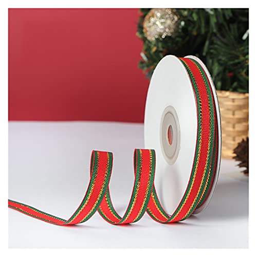 Satinband, Weihnachtssatinband for Geschenkverpackungen, 10/15/20/25 mm, 22 m Länge, Geschenkband, Weihnachtsgeschenkverpackung, Dekorationsband(1cm) von XEIJAYI