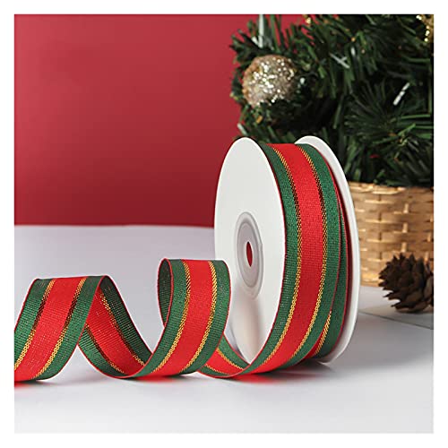 Satinband, Weihnachtssatinband for Geschenkverpackungen, 10/15/20/25 mm, 22 m Länge, Geschenkband, Weihnachtsgeschenkverpackung, Dekorationsband(2.5cm) von XEIJAYI