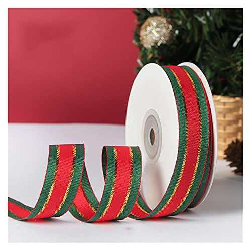 Satinband, Weihnachtssatinband for Geschenkverpackungen, 10/15/20/25 mm, 22 m Länge, Geschenkband, Weihnachtsgeschenkverpackung, Dekorationsband(2cm) von XEIJAYI