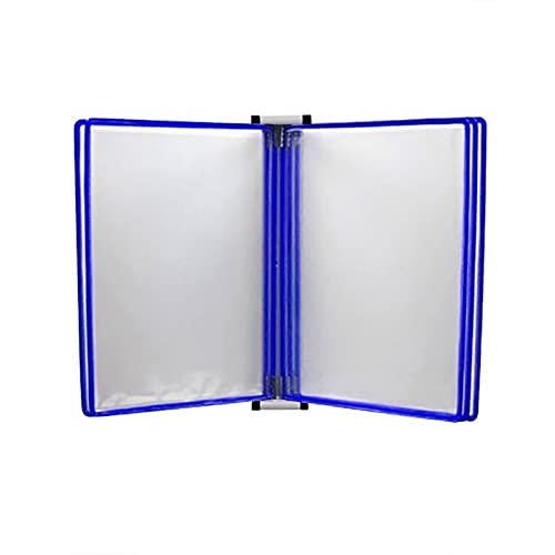 Wandmontierter Aktenordner, wandmontierter Aktenhalter, hängender Wandaktenorganisator, Wanddokumentenhalter A4, magnetischer Flipchart-Ständer, wandmontierter Display-Aktenhalter(Blue) von XEIJAYI