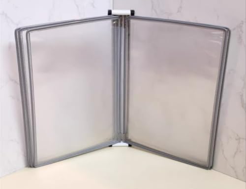 Wandmontierter Aktenordner, wandmontierter Aktenhalter, hängender Wandaktenorganisator, klappbarer Aktenhalter, wandmontiertes magnetisches Display (PVC + Metall) 33 * 23 * 10 cm(Gray) von XEIJAYI