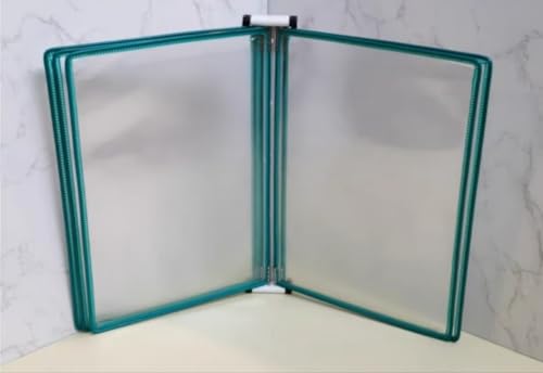 Wandmontierter Aktenordner, wandmontierter Aktenhalter, hängender Wandaktenorganisator, klappbarer Aktenhalter, wandmontiertes magnetisches Display (PVC + Metall) 33 * 23 * 10 cm(Green) von XEIJAYI