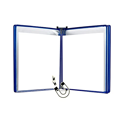 Wandmontierter Aktenordner, wandmontierter Aktenhalter, hängender Wandaktenorganisator, magnetischer Dokumentenhalter A4, wandmontierte Vitrine, Aktenhalter(Blue) von XEIJAYI