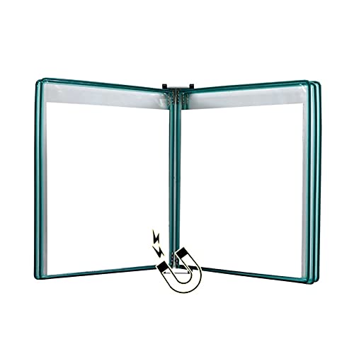 Wandmontierter Aktenordner, wandmontierter Aktenhalter, hängender Wandaktenorganisator, magnetischer Dokumentenhalter A4, wandmontierte Vitrine, Aktenhalter(Green) von XEIJAYI