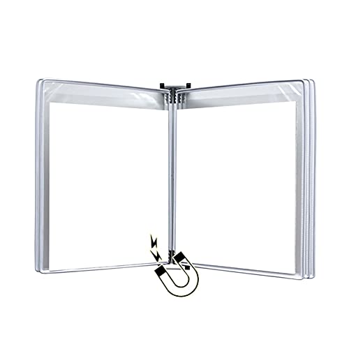 Wandmontierter Aktenordner, wandmontierter Aktenhalter, hängender Wandaktenorganisator, magnetischer Dokumentenhalter A4, wandmontierte Vitrine, Aktenhalter(White) von XEIJAYI