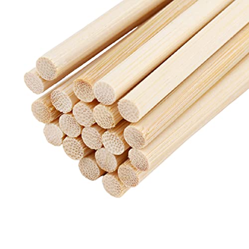 XEIJAYI Holzdübelstangen, 10 Stück Holzdübel-Rundstangen, geeignet for Heimdekoration und Gebäudemodelle, Länge 300 mm, Durchmesser 12–20 mm, (10 Stück)(12x300mm) von XEIJAYI