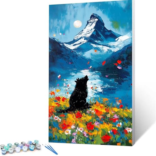 Berg Malen Nach Zahlen Kinder ab 5 6 7 8 9 10 Jahre Mädchen, (90x180 cm ) Paint by Numbers Adult Kinder Blume Anfänger mit Leinwand Pinseln Acrylpigment Geschenke für frauen und Home Haus Deko 5/N-5 von XELIETOO