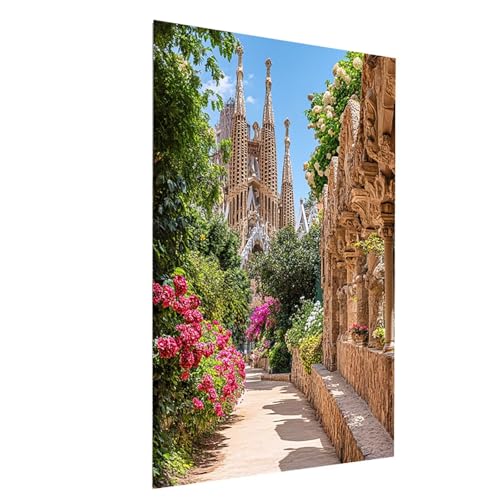 Diamond Painting Erwachsene Kathedrale Sagrada Familia Square Volldiamant Malen Nach Zahlen Blume, Diamant Strasssteine DIY set mit Diamond Painting Zubehör, Bastelset Erwachsene 60 x 85cm Model-10819 Diamond Painting Erwachsene Kathedrale Sagrada Familia Square Volldiamant Malen Nach Zahlen Blume, Diamant Strasssteine DIY set mit Diamond Painting Zubehör, Bastelset Erwachsene 60 x 85cm Model-10819 von XELIETOO