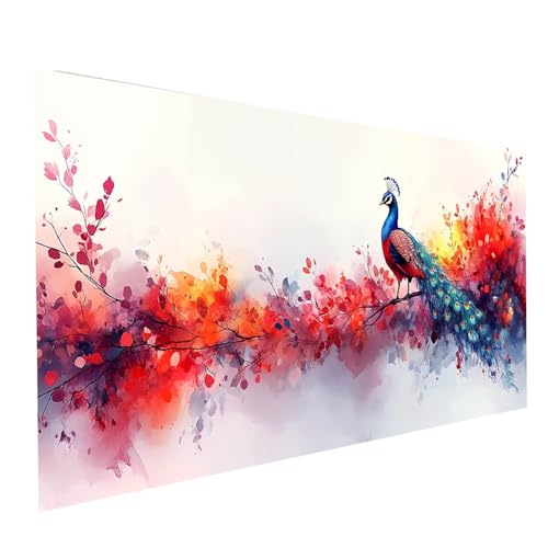Diamond Painting Pfau, 5D DIY Malen Nach Zahlen Erwachsene mit Diamond 50 x 100cm, Diamant Painting Bilder Tier, Runden Strasssteine Stickerei Embroidery kit, für Wandbilder Zimmer Deko Model-08476 Diamond Painting Pfau, 5D DIY Malen Nach Zahlen Erwachsene mit Diamond 50 x 100cm, Diamant Painting Bilder Tier, Runden Strasssteine Stickerei Embroidery kit, für Wandbilder Zimmer Deko Model-08476 von XELIETOO
