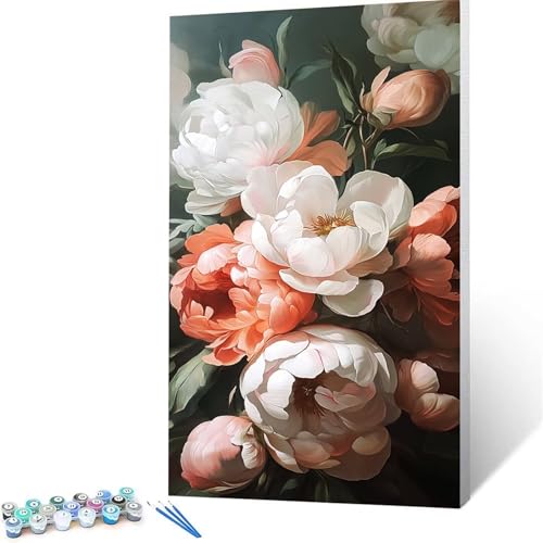 Malen Nach Zahlen Erwachsene Blume, Malen Nach Zahlen auf Leinwand mit Pinsel und Acrylfarben set 100x200 cm, Diy Bastelset Erwachsene Pflanze, für Deko Wohnzimmer, Geschenke für Frauen rahmenlos 3166 von XELIETOO