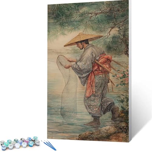 Malen Nach Zahlen Erwachsene Japan, Malen Nach Zahlen auf Leinwand mit Pinsel und Acrylfarben set 100 x 200 cm, Diy Bastelset Erwachsene Landschaft, für Deko Wohnzimmer, Geschenke für Frauen 1506 von XELIETOO