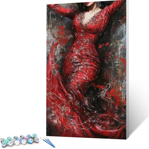 Malen Nach Zahlen Erwachsene Schönheit, Malen Nach Zahlen auf Leinwand mit Pinsel und Acrylfarben set 80x160 cm, Diy Bastelset Erwachsene Frau, für Deko Wohnzimmer, Geschenke für Frauen rahmenlos 9824 von XELIETOO