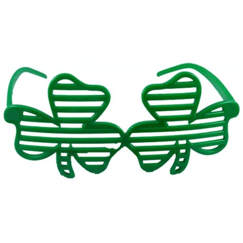 XEYYHAS Patrick's Day Kleeblatt-Brille, grün, Vier Kleeblätter, Sonnenbrille, Patrick's Day Zubehör für Patrick's Day Dekorationen von XEYYHAS