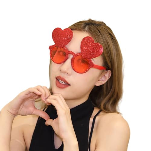 XEYYHAS Valentinstags-Brille, lustig, Kunststoff, dekorative Brille, Cosplay, Halloween, Party, Dekoration, Gastgeschenk für Kinder, Erwachsene, Damen Sonnenbrille von XEYYHAS