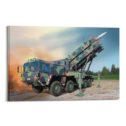 XFUHB Militärfahrzeug-Poster, Patriot Launch Pad auf 15t Mil Gl BR A1, Poster, dekorative Malerei, Leinwand, Wandposter und Kunstdruck, moderne Familienschlafzimmer-Dekoration, Poster, 50 x 75 cm von XFUHB