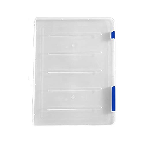 XFUYI Aufbewahrungsboxen Home Organizer Bins/transparente Aufbewahrungsbox Klare Kunststoff-Dokumentenpapierfüllung für Aktenordner Plast Blue von XFUYI