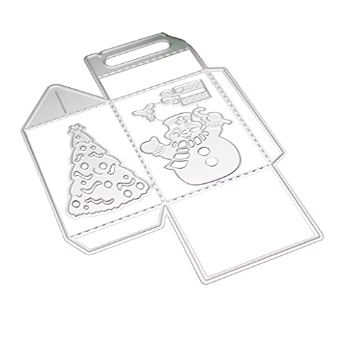 XFUYI Metall-Stanzschablone mit Weihnachts-Schneemann-Box Stanzformen für Scrapbooking Album Papier Karbonstahl von XFUYI