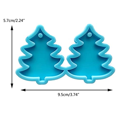 XFUYI Niedliche Silikonform für Ohrringe mit Weihnachtskiefer Ohrgehänge Ohrstecker Gussform für UV-Kristallharz Epoxidharz von XFUYI