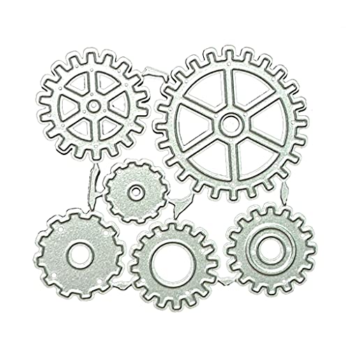 XFUYI Zahnrad-Stanzformen Metallschablone Schablone Form aus Karbonstahl Prägeform Basteldekoration für Zuhause und die Schule Karbonstahl von XFUYI