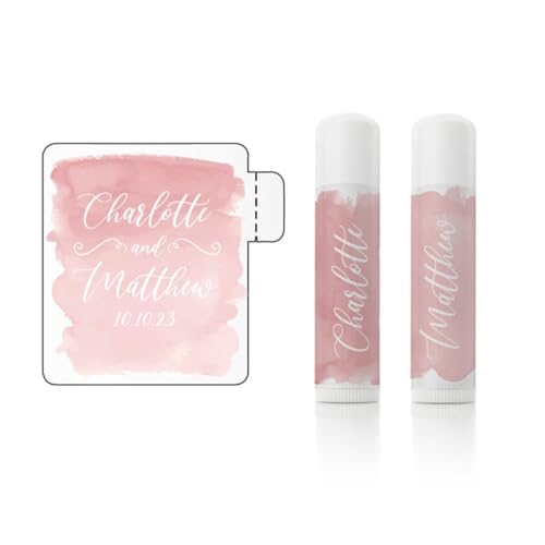 Personalisierte Lippenbalsam-Etiketten, individuelle Lippenbalsam-Etikettenaufkleber, personalisierte Etiketten für Lippenbalsam-Tuben, individuelle Hochzeitsgeschenke (1,45 x 52 mm) von XFZDKJSD