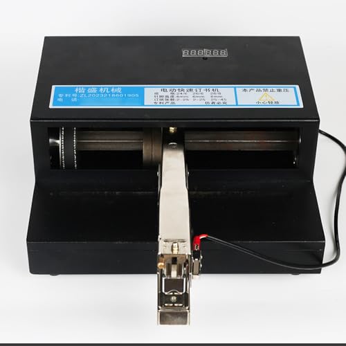 Automatische A4-Papierbindemaschine, Metall-Desktop-Hefter mit Pedalschalter, Hochleistungshefter, industrieller Sattelkartonhefter, for Buchhandlung/Fabrik/Karton/Papierkarte/Kunststoffbox/Handbuch(A von XGHDPBM