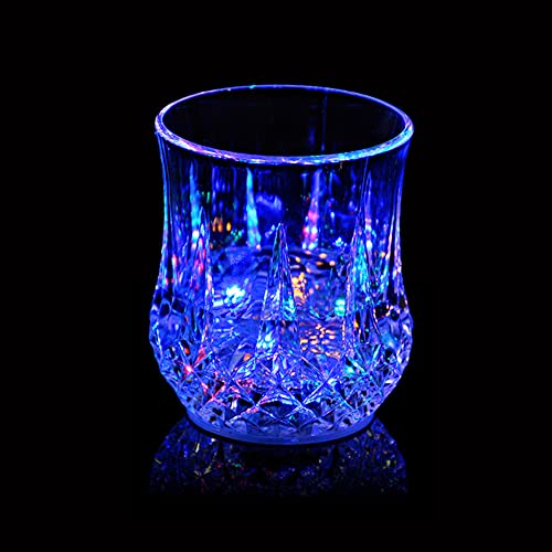 Leuchtend Becher 200ml Trinkbecher Blinklicht Trinkglas Lichteffekt Party Blitzbecher Wechselbar Kunststoff Cocktailglas Farbwechsel Champagnerbecher Einzigartig Bunt Pubglas Restaurant Geburtstag von XGOPTS