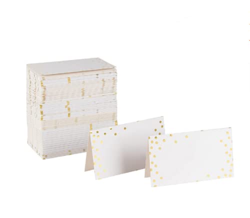 XGOPTS Tischkarten für Hochzeit 100 Stück Zeltkarten kraftpapier Platzkarten Elegant Namenskarten Partys Events Blankokarten zum Beschriften Feiern Bronze Namensschilder Gold Silber von XGOPTS