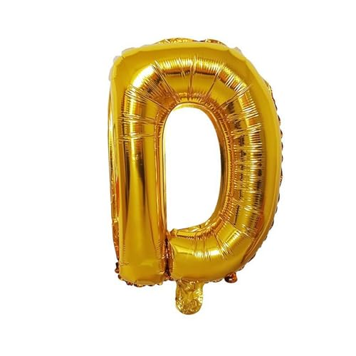 Geburtstagsballon 10 Stück Goldene Buchstaben, Hochzeits- Und Geburtstagsfeier-Layout, Aluminiumfolienballons, 32 Zoll, Hellgoldene Buchstaben, Aluminiumfolien-Buchstabenballon-Gold D von XHBGXMV
