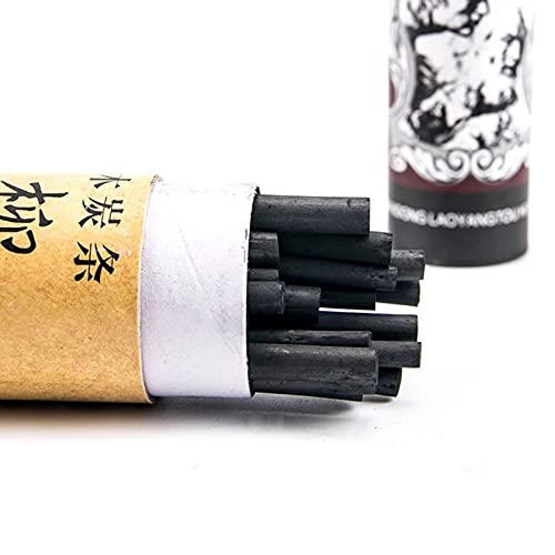 XHBTS Weinkohle, Weich, Schwarz 25 Kohlestifte zum Zeichnen, Skizzieren und Kunst, Willow Sketch Kohlestifte zum Zeichnen (5-8mm(25pcs)) von XHBTS